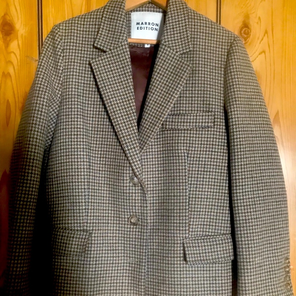 Wool blazer coat
